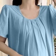 thumbnail image 4 of Xuniizn Robe de Maternité pour Femmes à Col Rond, Manches Courtes, Robe Confortable et Décontractée de Couleur Unie pour Baby Shower, M-2TG, 4 of 6