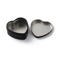 thumbnail image 3 of 15pcs Tinplate Iron Heart Shaped Candle Tins Gift boxes with Lid Storage box Black 6x6x2.8cm, 3 of 3