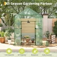 thumbnail image 3 of Bingirl 57x29x77 Inch Portable Walk-In Greenhouse With Three Tiers Of 4 Shelves And One Door Without Windows, 3 of 7