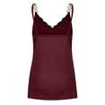 thumbnail image 4 of Womens Shirts and Blouses,Summer Women Tank Tops Fashion Sexy Loose Fit Shirts Sleeveless V Neck Lace Strapless Tunic Blouse, 4 of 8