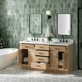 thumbnail image 4 of Ariel Hepburn 67 Inch Double Rectangular Sink Bathroom Vanity With Pure White Quartz Countertop 1.5 Inch Edge In Oak, 4 of 10