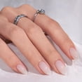 thumbnail image 3 of Press On Nails BtartBox White Short Soft Gel con forma de almendra, 3 of 8