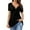 Black, variant on Women Summer Tops Womens Front Knotted V Neck Blouse T Shirt Short Sleeve Oversized Tunic Tops Summer Solid Pullover Tees Pocket Patch Scrub T Shirt Fancy Shirts Women Button up Long Sleeve Red XL