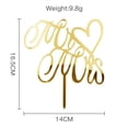 thumbnail image 4 of Amante de la decoración acrílica para tartas de boda y compromiso de MR&MRS, 4 of 4