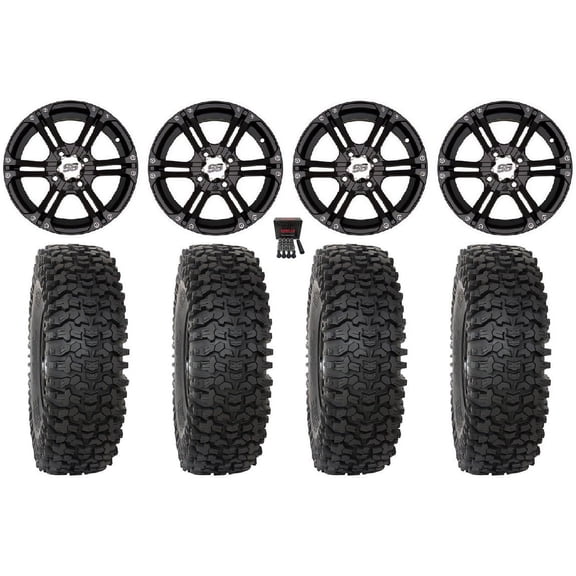 ITP SS212 14" Wheels Black 27" RC500 Tires Polaris RZR XP 1000 / PRO XP / Ranger XP 900/1000