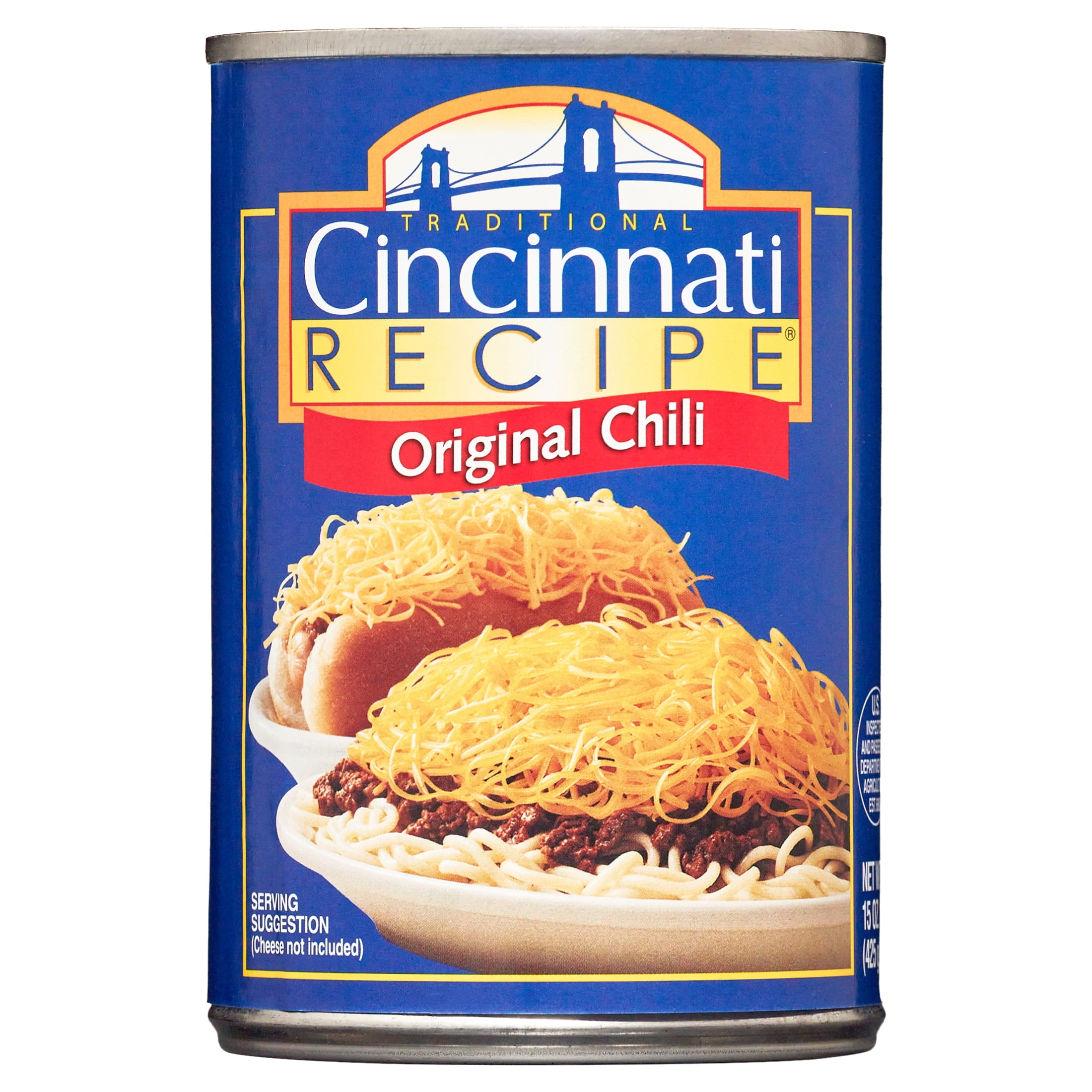 (4 pack) Cincinnati Recipe Canned Chili with Meat, 15 oz
