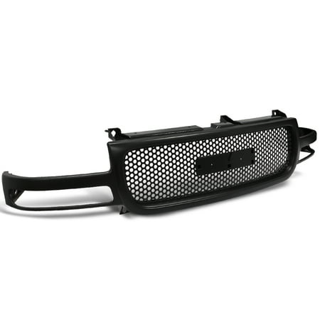 - Spec-D Tuning For 1999-2002 Gmc Sierra 2000-2006 Yukon Upper Round Hole Mesh Hood Grill Black Grille 1999 2000 2001 2002