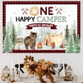 thumbnail image 3 of One Happy Camper Background Boy 1st Birthday Party Decoration Forest Adventure One Birthday Decoration Photo Banner, 3 of 6