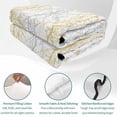 thumbnail image 4 of Twin XL Quilt Set 68''x98'', Yellow Grey Lightweight Summer Bedspread Coverlet Set with 2 Pillow Shams, Pastoral Botanical Branch Breathable All Season Quilt Bedding for Dorm/Guest Room, 4 of 9