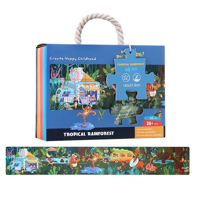 Kids Puzzle Toy Creative Cartoon Pattern Paper DIY Jigsaw Puzzle Educational Toy