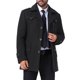 thumbnail image 5 of Abrigo de media longitud INSPIRE CHIC para hombre, abrigo de invierno con cremallera y un solo botón, abrigo de negocios con cuello de bufanda, color negro, 5 of 6
