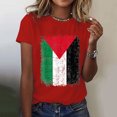 thumbnail image 4 of adviicd Hauts de Sortie pour Femmes T-Shirts à Manches Courtes Col Rond T-Shirts Décontractés d'Été Rouge,m, 4 of 5