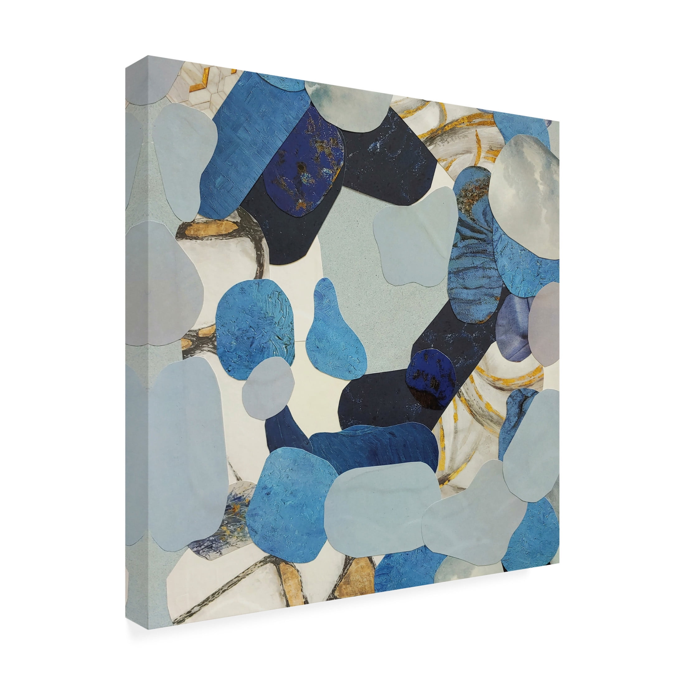 Canvas Wall Art - Coco Good 'Blue Monsoon IV' Wall Art for Living Room, Bedroom, or Office Décor by Trademark Fine Art - 24 x 24 Inches