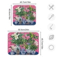 thumbnail image 4 of Yayeee Dish Drying Mat for Kitchen Counter 16"x18" Microfiber Absorbent Pad, White Vibrant Flowers, 4 of 7