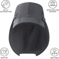 thumbnail image 3 of UPF 50+ Foldable Fishing Hat Baseball Cap with Removable Neck Flap Portable for Men Women Golf Hiking, 3 of 5