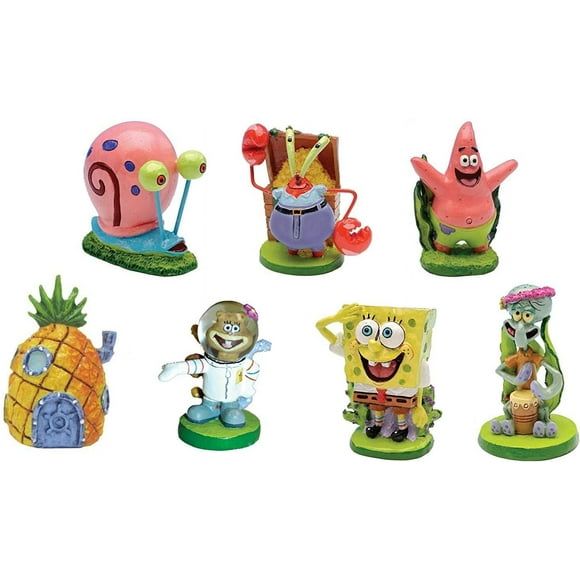 Juego de 2 adornos para acuarios Penn-Plax SpongeBob SquarePants 7 unidades