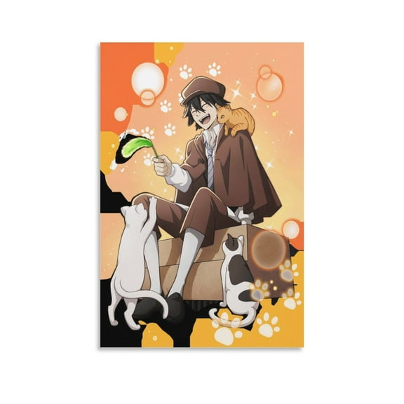 Bungo Stray Dogs Poster Edogawa Ranpo Wall Art Poster Scroll Canvas Painting Picture Living Room Decor Home 16x24inch(40x60cm)