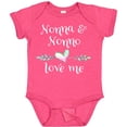 thumbnail image 3 of Inktastic Nonna and Nonno Love Me- Heart Grandchild Boys or Girls Baby Bodysuit, 3 of 5