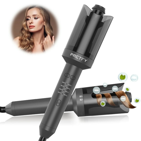 Pretfy Auto Hair Curler Automatic Curling Iron with Rotate Left and Right Hair Curling Wand for Hair Styling