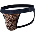 thumbnail image 3 of JOCKMAIL Mens Sexy Thong Underwear Low Rise Leopard Pattern Playful Printed Men's Jockstraps Athletic Supporters, 3 of 7