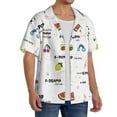 thumbnail image 2 of PAYOHTO Cute Teenager Girls Pattern Mens Hawaiian Casual Short-sleeved Shirt Tropical Summer Beach Button Down Shirts, 2 of 7