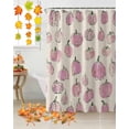 thumbnail image 2 of Fall Shower Curtain Pink Bathroom Curtains with Hooks, Waterproof Fabric Watercolor Pumpkin Thanksgiving Bath Shower Curtains Set for Bathroom Bathtubs Decor 72x84 Inch, 2 of 7