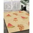 thumbnail image 3 of Ahgly Company Machine Washable Indoor Round Transitional Orange Area Rugs, 5' Round, 3 of 7