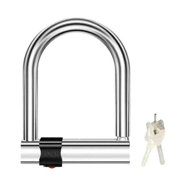 koolsoo Bike U Shape Lock Dustproof Sturdy Multipurpose Easy to Use Bike Accessories with 2 Keys