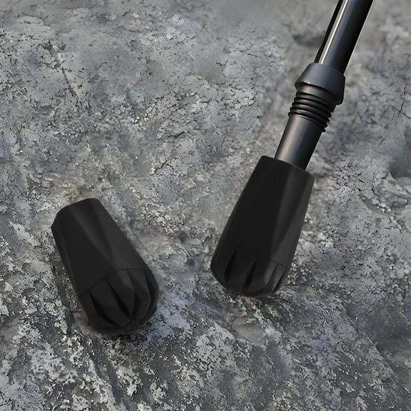 NICEXMAS 10pcs Cane Rubber Tips Replacement Black Rubber Durable Material for Hiking