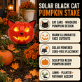 thumbnail image 2 of Solar Black Cat Jack O Lantern Pumpkin Garden Stake Light, Outdoor Halloween Yard Lawn Flower Bed Pathway and Porch Decor, 2 of 8
