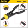 thumbnail image 4 of Kit de Herramientas para Tuercas Remachables HURRICANE de 41 cm con 130 Piezas de Tuercas, 4 of 7