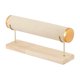 thumbnail image 1 of Soporte para pulseras, base de madera, organizador de terciopelo desmontable, expositor de joyas Blanco, 1 of 8