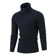 thumbnail image 1 of jsaierl Chandail à Col Roulé pour Hommes Tricoté Classique Ajusté Manches Longues Décontracté Rayé Chaud, 1 of 2