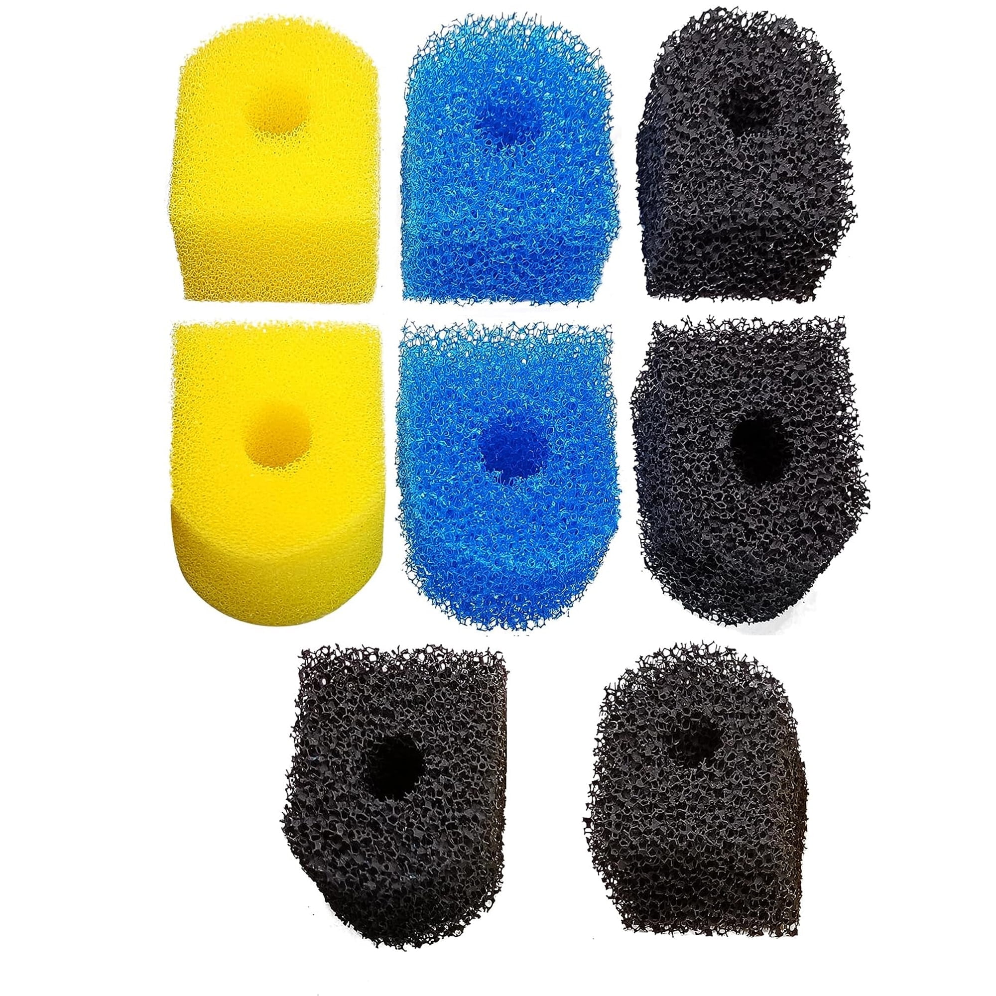 Qzbhct Filter Filtering Sponges for Aquarium Filters - Pack of 15 (5 Coarse Sponge, 5 Black Sponge, 5 Fine Sponge)(3-Stage)