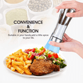 thumbnail image 5 of Premium Pepper and Salt Grinder Set of 2-Refillable Coarseness Adjustable Pepper Mill Shaker, 5 of 5