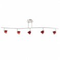 thumbnail image 1 of Cal Lighting SL-954-5-WH-RDS Track Lighting, Red Glass & White, 1 of 1