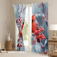 thumbnail image 3 of Manfei Merry Xmas Blackout Curtains Set of 2 (52x84 Each),Red Bird Cardinals Window Curtains,Red Christmas Berry Curtains and Drapes For Men Women,Luxury Bedroom Decor, 3 of 6