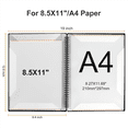 thumbnail image 4 of 2X Dossier de Partition, 60 Pages, Support de Partition, Compatible avec Lettres Taille A4, Dossier de Choeur Inscriptible et Détachable (Noir), 4 of 5