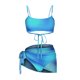 thumbnail image 4 of Traje de baño para mujer Traje de baño de bikini de dos piezas de moda para mujer Traje de baño deportivo ajustado de tres piezas con degradado Trajes de baño para mujer, 4 of 8
