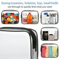 thumbnail image 4 of Bolsas de maquillaje transparentes, paquete de 2 bolsas de artículos de tocador en 2 tamaños, bolsas de artículos de tocador transparentes para viajar, bolsas de cosméticos transparentes, bolsa de, 4 of 5