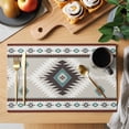 thumbnail image 2 of Aztec Southwestern Placemats Set of 8, Ethnic Tribal Style Geometric Red Grey Non-Slip Place Mats Washable Table Mats for Kitchen Dining Table Decorations Indoor/Outdoor, 2 of 9