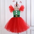 thumbnail image 2 of PMVFHDE Robes Filles Enfant Filles Robe de Concours Noël Fête Point Mignonne Robe Robes Bandeau Ensemble Vert,8-9 Ans, 2 of 5