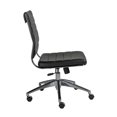 thumbnail image 3 of 22.84 X 24.61 X 38.98 Armless Low Back Office Chair In Black With Aluminum Base, 3 of 6