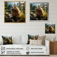 thumbnail image 4 of Designart "Illustrating A Beaver In The Forest" Animals Beaver Floater Framed Wall Art Living Room, 4 of 5