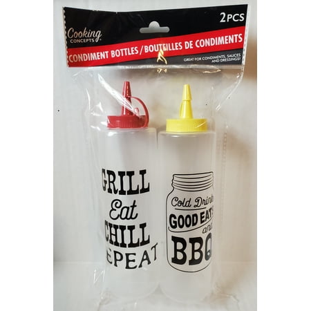 

14oz BBQ Condiment Bottles 2-ct. Packs by Sham s Boutique