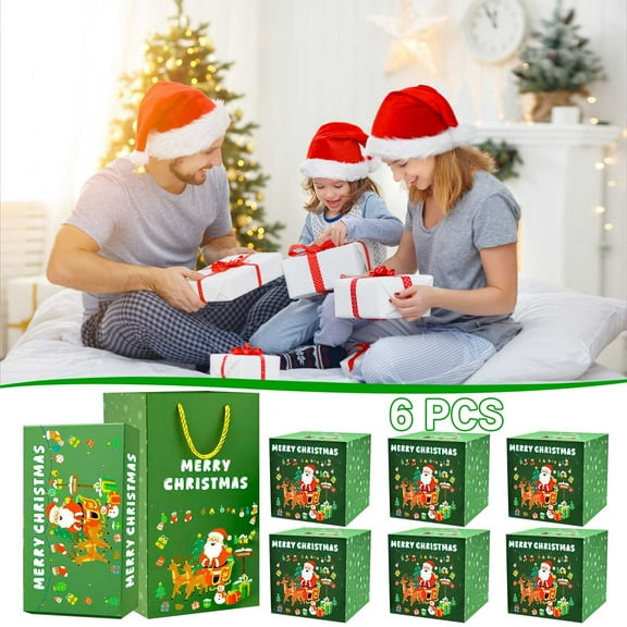 Stijggn 6pcs Gift Box Holiday products Under 5$ Merry Christmas Folding Bouncing Gift Boxes,Surprise Gift Box Explosion for Birthday Anniversary Valentine Proposal