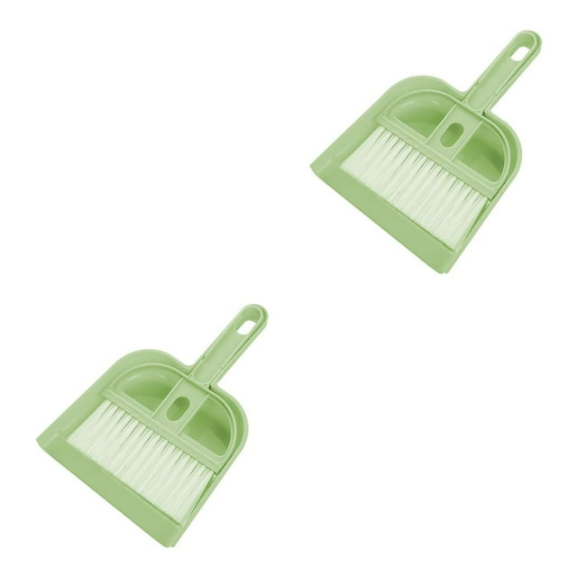 Naiovety Recogedor de escoba de plástico para el hogar, sofá cama, cepillo de limpieza de coche, reutilizable, para sala de estar, escoba de mano, color Verde 2piezas Naiovety CBP443492