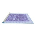 thumbnail image 2 of Ahgly Company Machine Washable Indoor Rectangle Oriental Blue Traditional Area Rugs, 6' x 9', 2 of 4