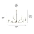 thumbnail image 6 of 52697PN Kichler Lighting Malene - 8 Light Chandelier-25 Inches Tall and 52 Inches Wide-Polished Nickel Finish, 6 of 7