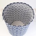 thumbnail image 2 of 17.7" Laundry Hamper, Collapsible Storage Basket With Easy Carry Handles, Waterproof Round Cotton Linen, for Baby Products, Toys, Bedroom Hamper, 2 of 3